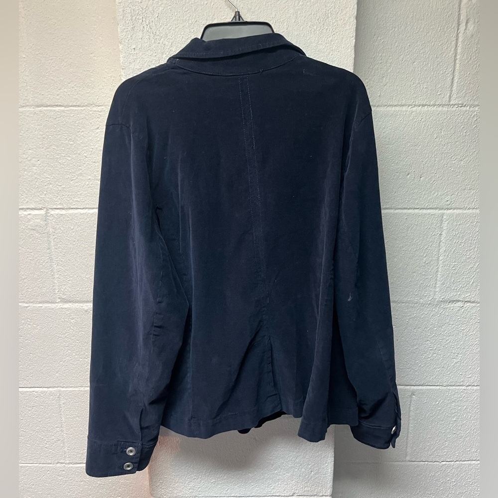 Lane Bryant Women's Navy Corduroy Blazer - Picture 4 of 5